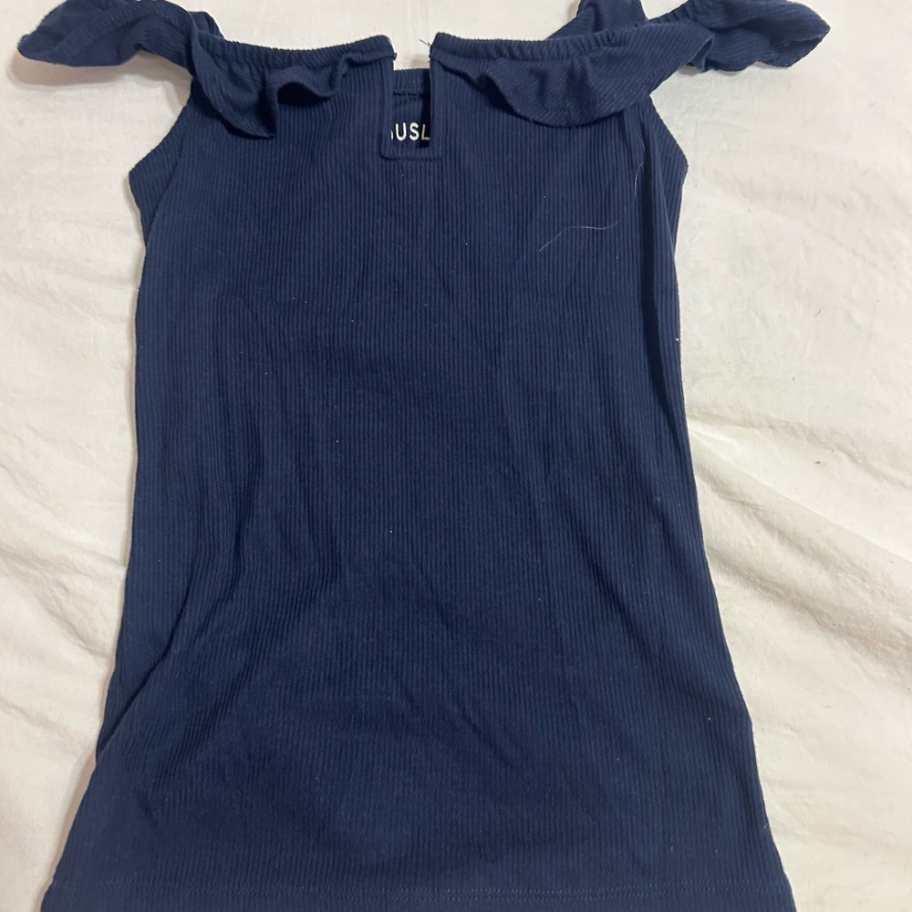 Navy Off-Shoulder Women's Top